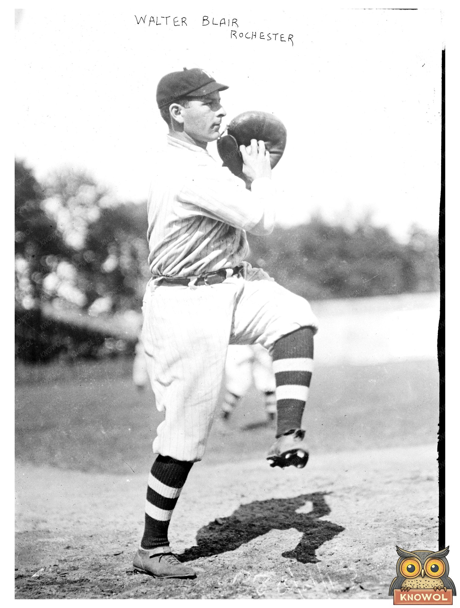 1912 Rochester Baseball Catcher in Action