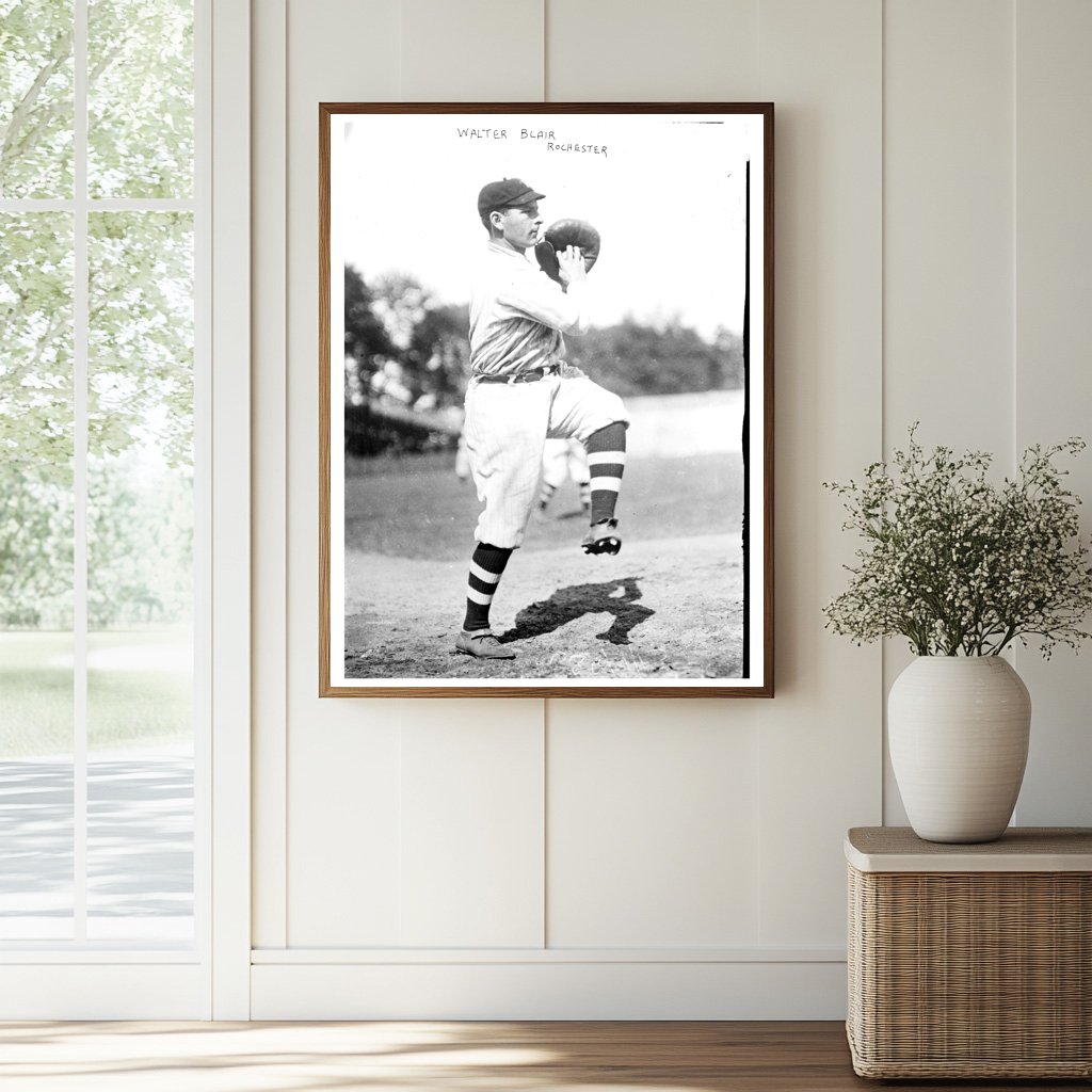 1912 Rochester Baseball Catcher in Action