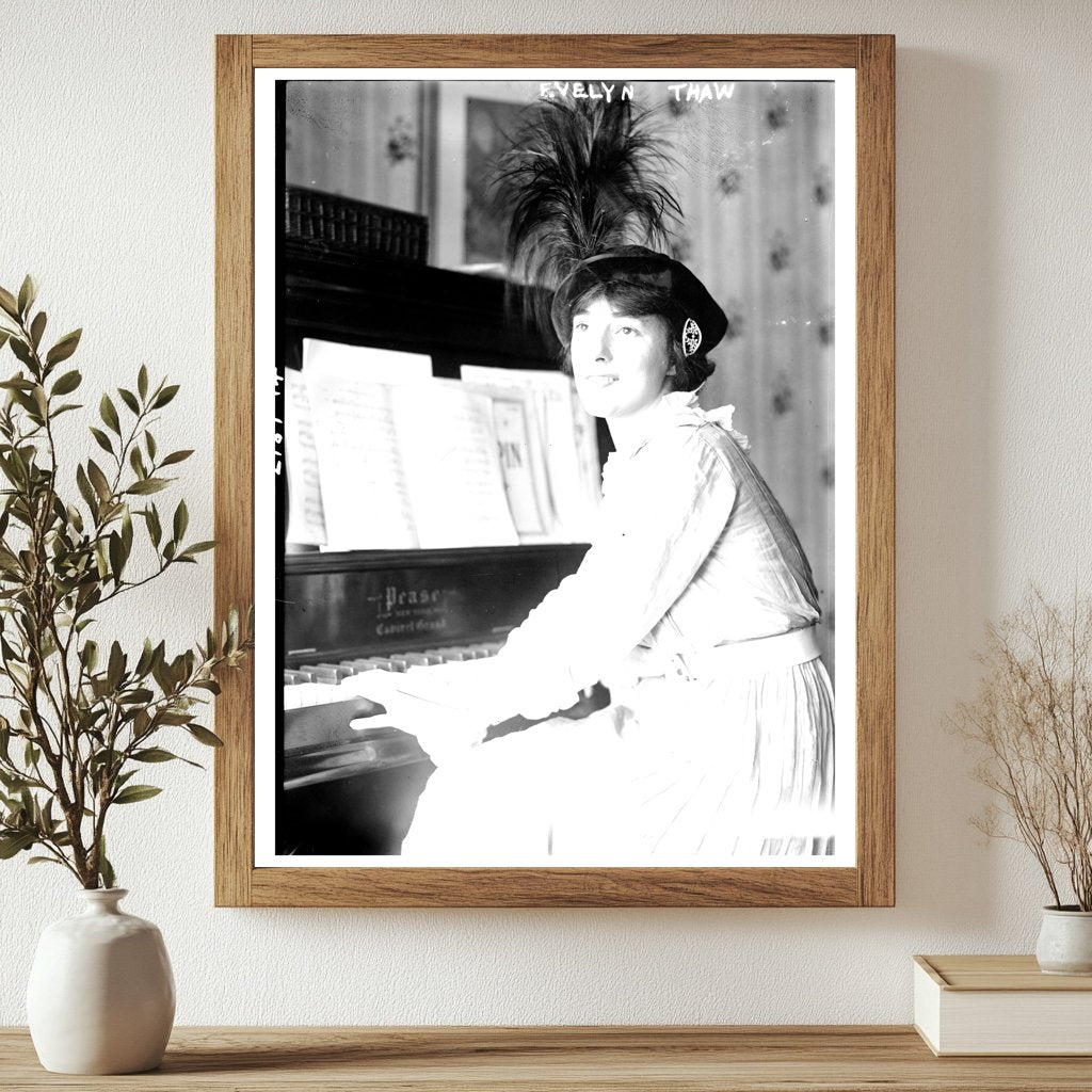 Elegant Portrait of Evelyn Thaw, 1913 Cultural Icon