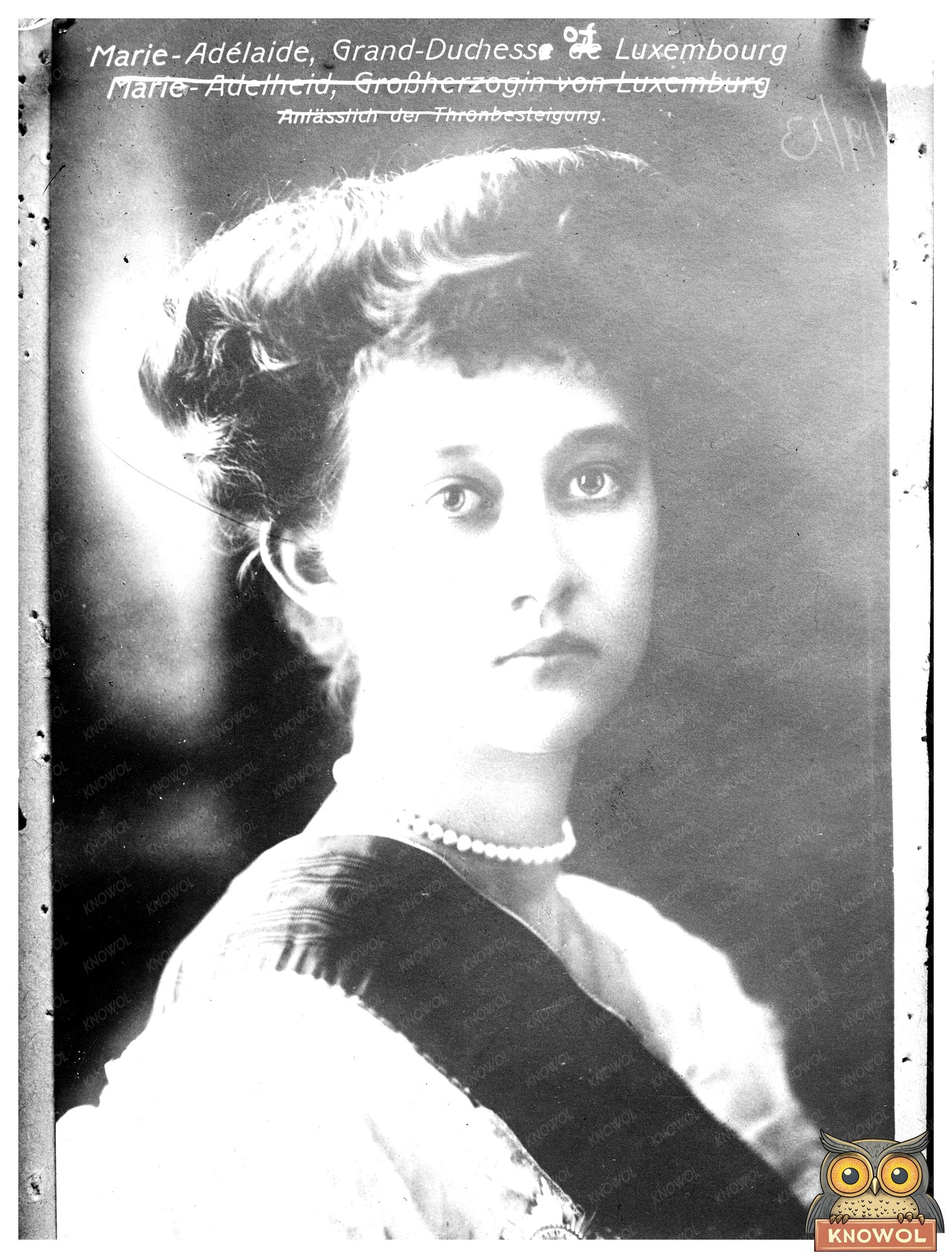 1913 Portrait of Grand Duchess Marie Adelaide