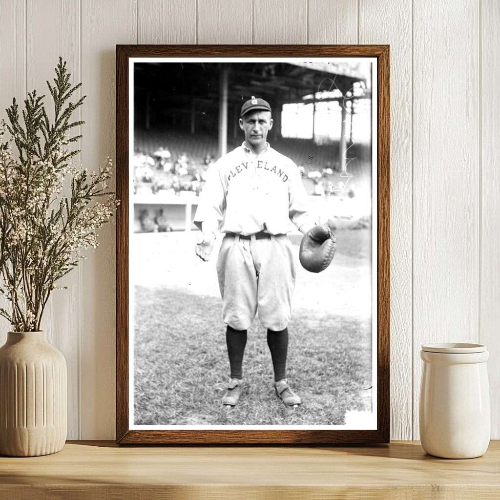 Catcher in Action: 1913 Cleveland AL Baseball Scene
