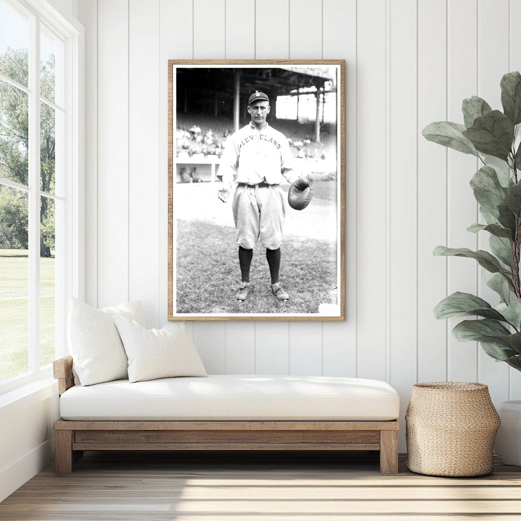 Catcher in Action: 1913 Cleveland AL Baseball Scene