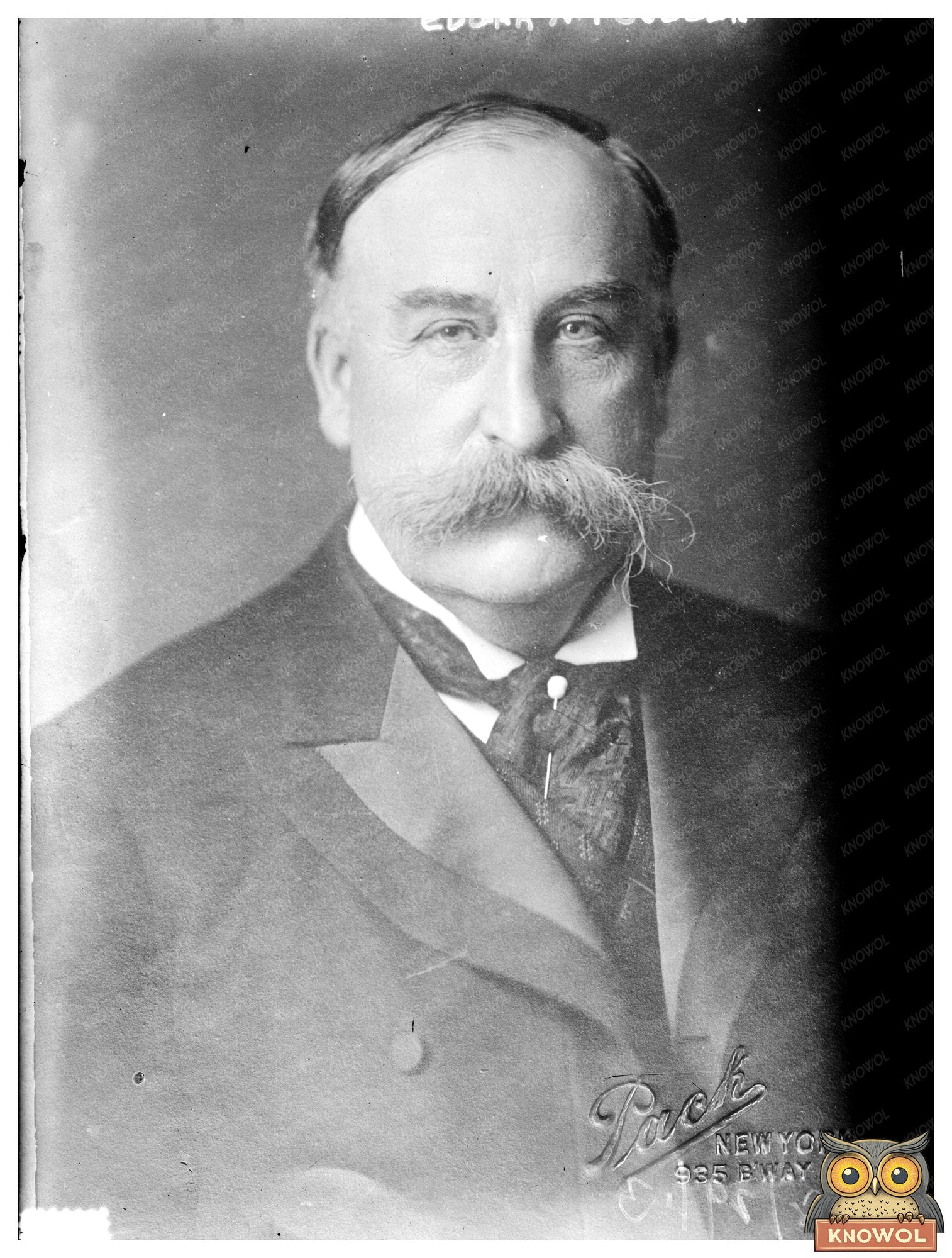 1913 Portrait of Edgar M. Cullen in Pack, New York