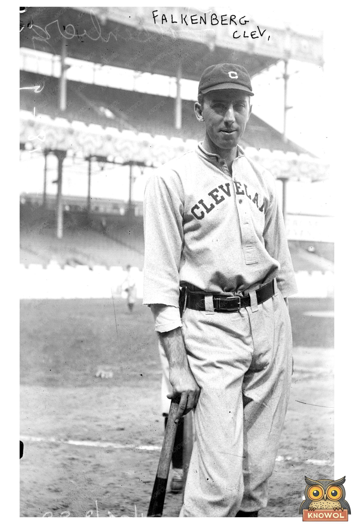 1913 Polo Grounds Action: Cleveland Pitcher at Bat