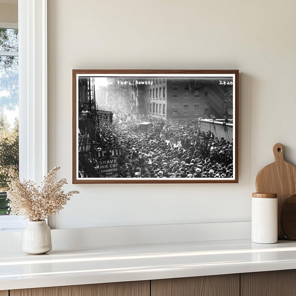1913 Bowery Funeral Procession: A Historic Tribute