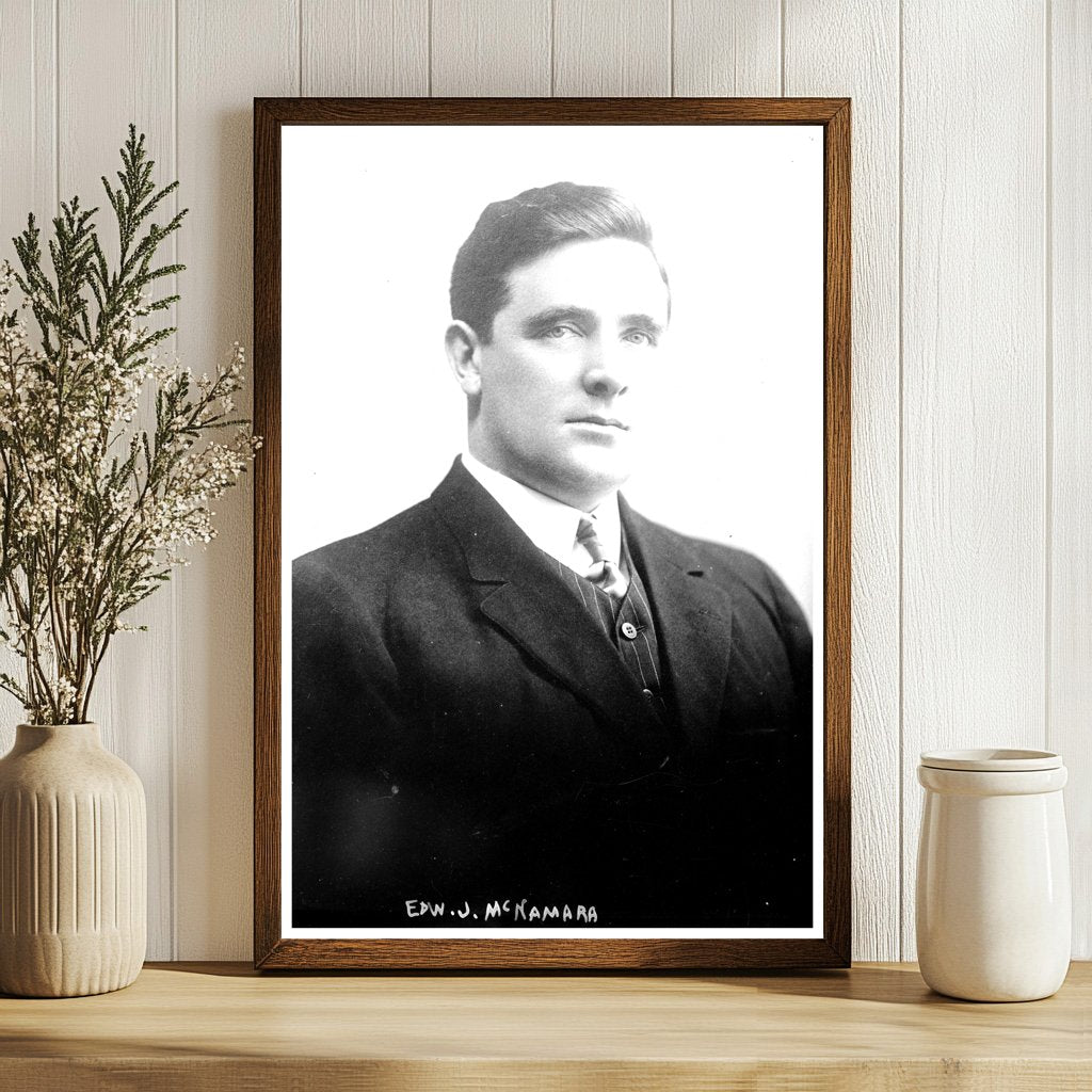 Historic Portrait of Edw. J. McNamara, 1913