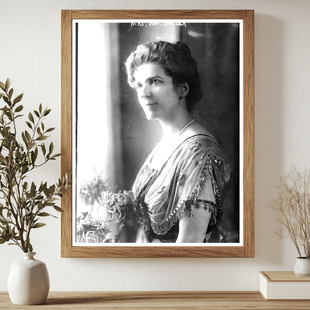Elegant Portrait of New Yorks Governors Wife, 1910s