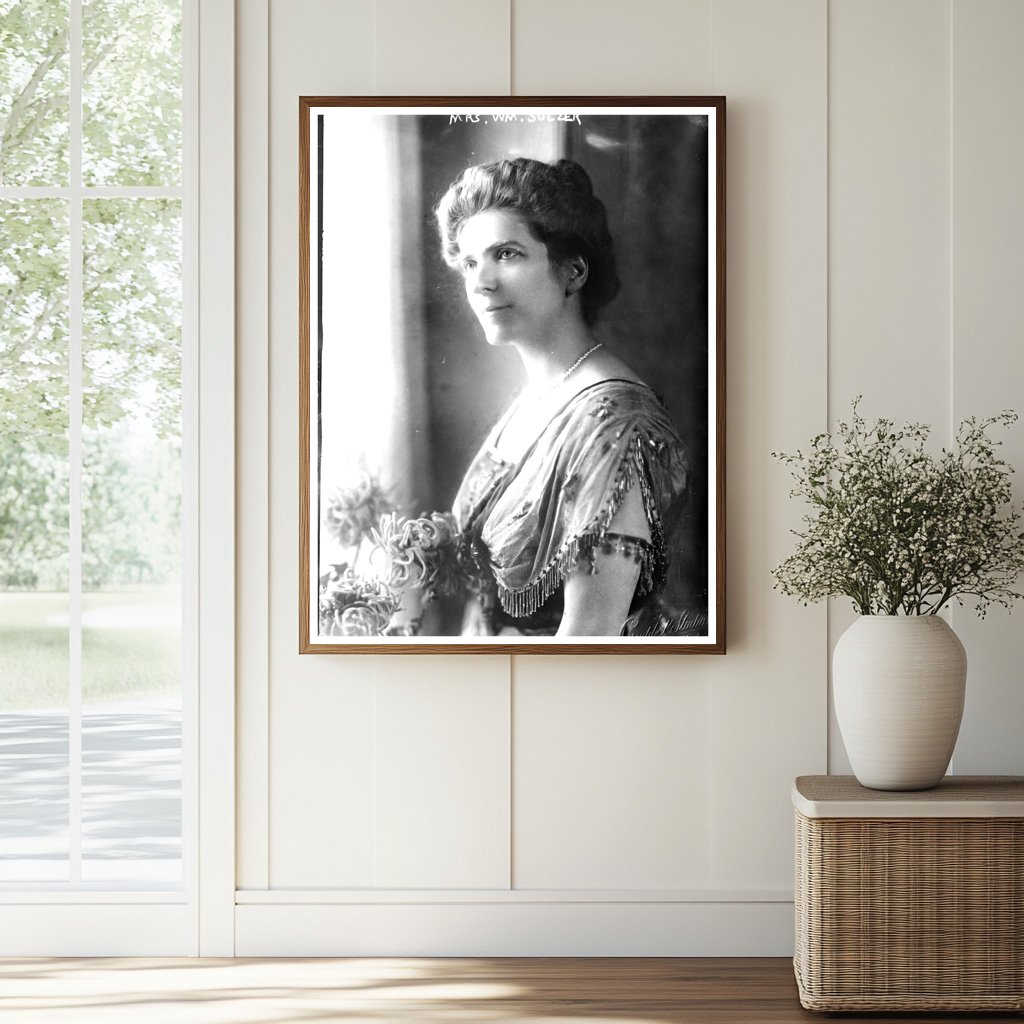 Elegant Portrait of New Yorks Governors Wife, 1910s
