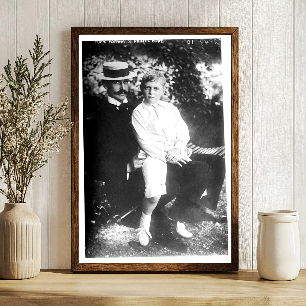 Nostalgic Portrait of Norways Royal Father and Son