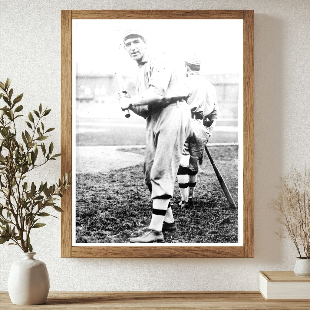 1913 Baseball Star Ira Thomas in Action