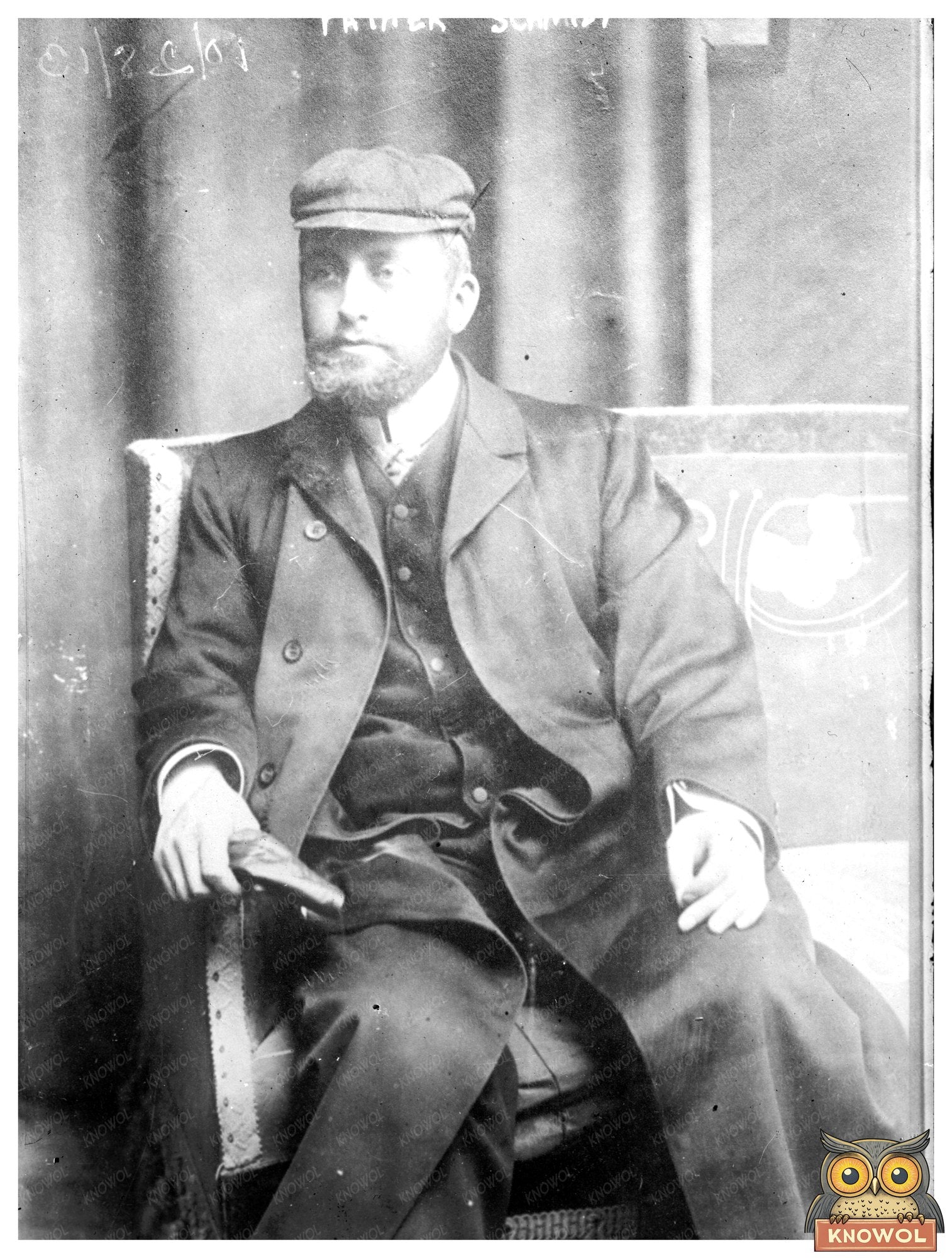 Historic 1913 Portrait of Father Schmidt in Clerical Attire