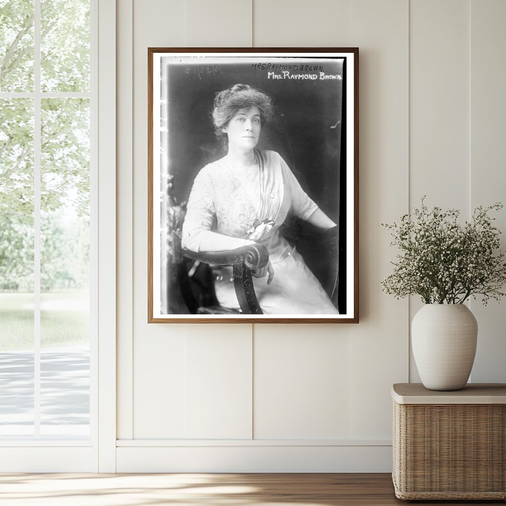 Elegant Portrait of Mrs. Raymond Brown, 1913