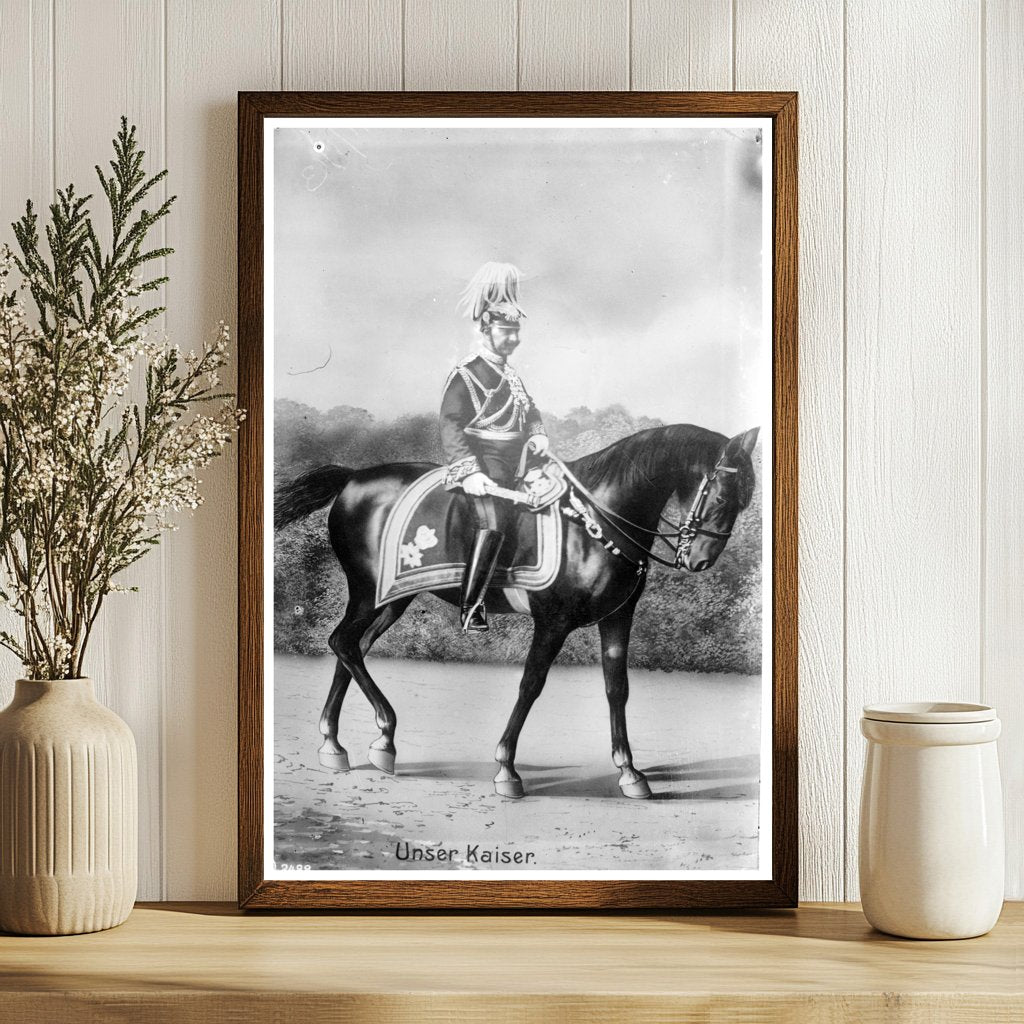 Imperial Elegance: Mounted Man from the 1910s