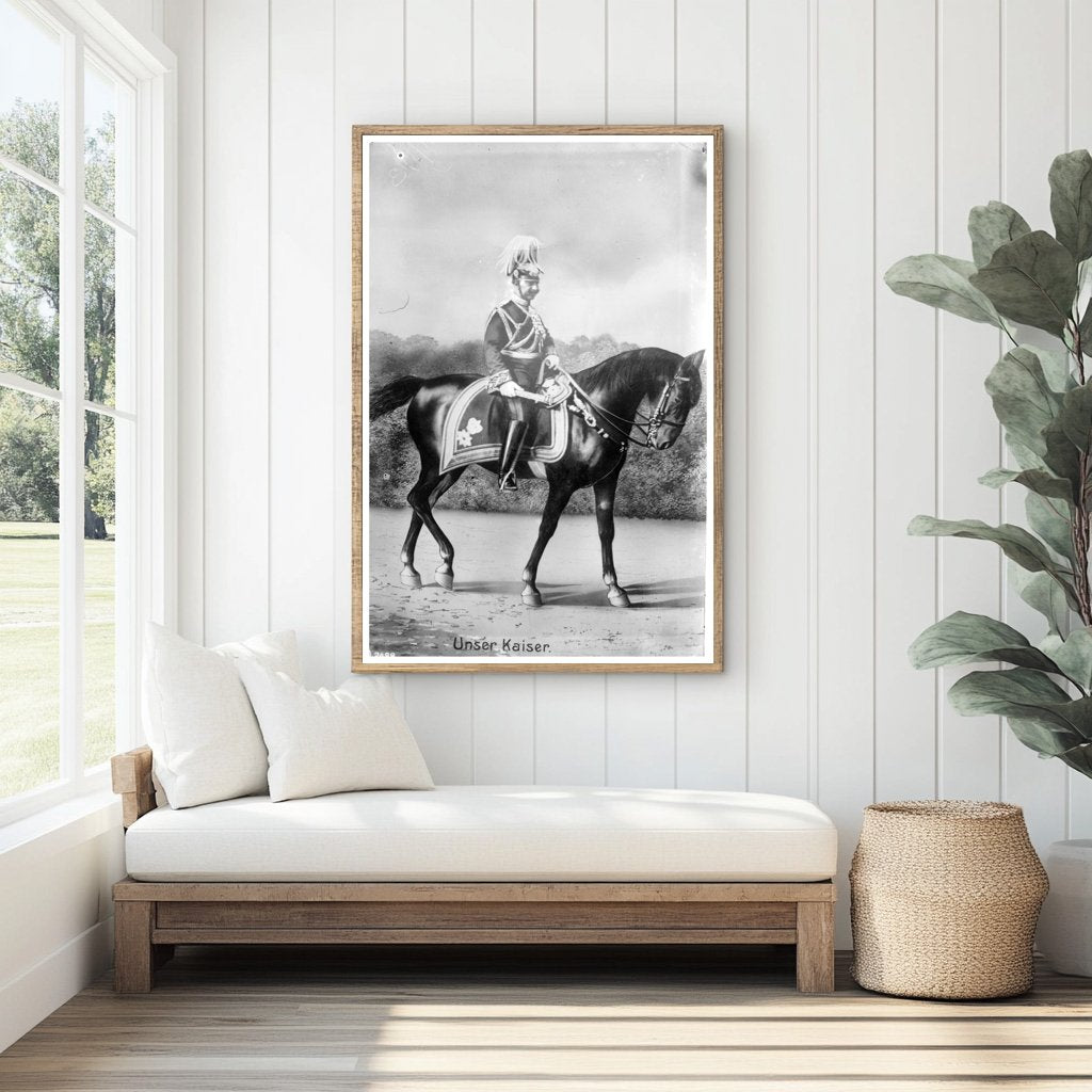 Imperial Elegance: Mounted Man from the 1910s
