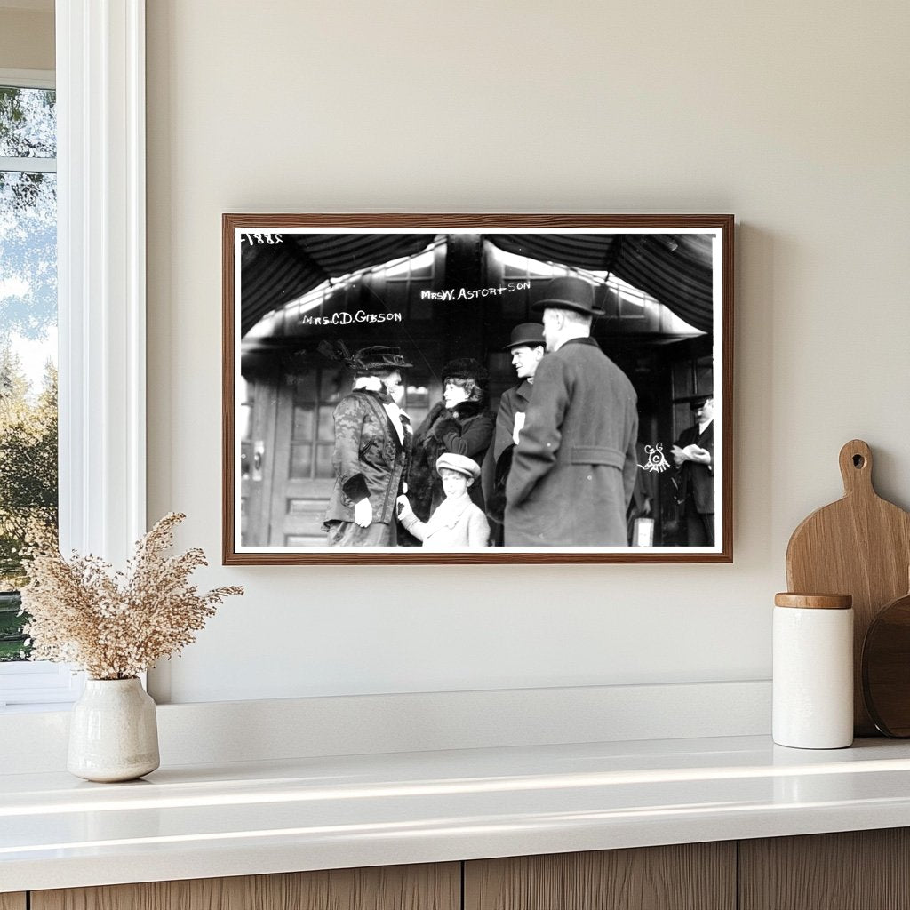 1910s Elegance: Socialites and Son at Leisure