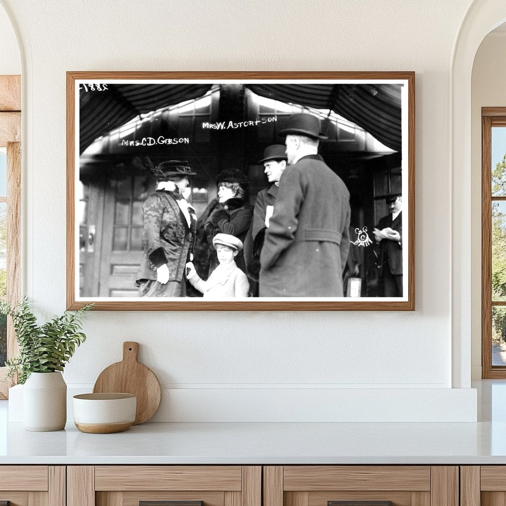 1910s Elegance: Socialites and Son at Leisure