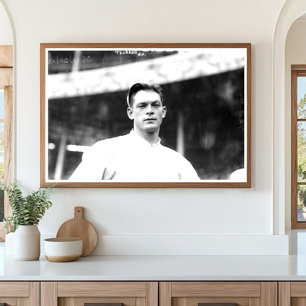 1912 New York NL Pitcher Jeff Tesreau in Action