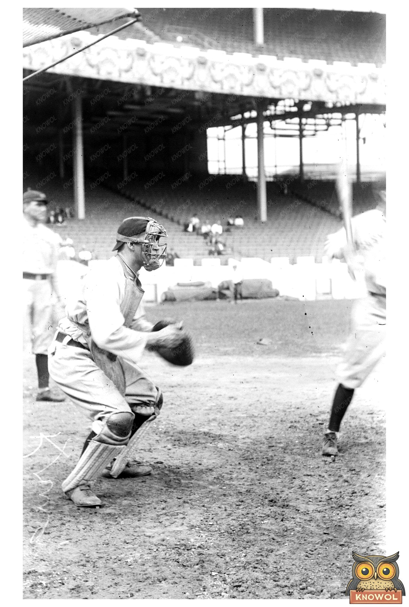1913 Polo Grounds Baseball Action: Catching the Moment