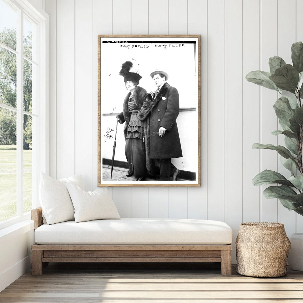 Elegant Duo: 1910s Vaudeville & French Stardom