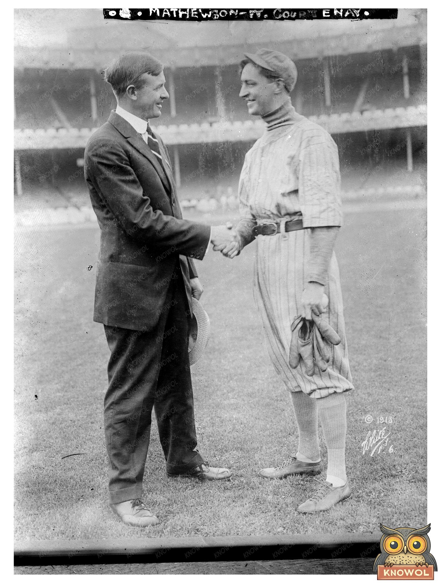 Legendary Pitcher Christy Mathewson at Polo Grounds