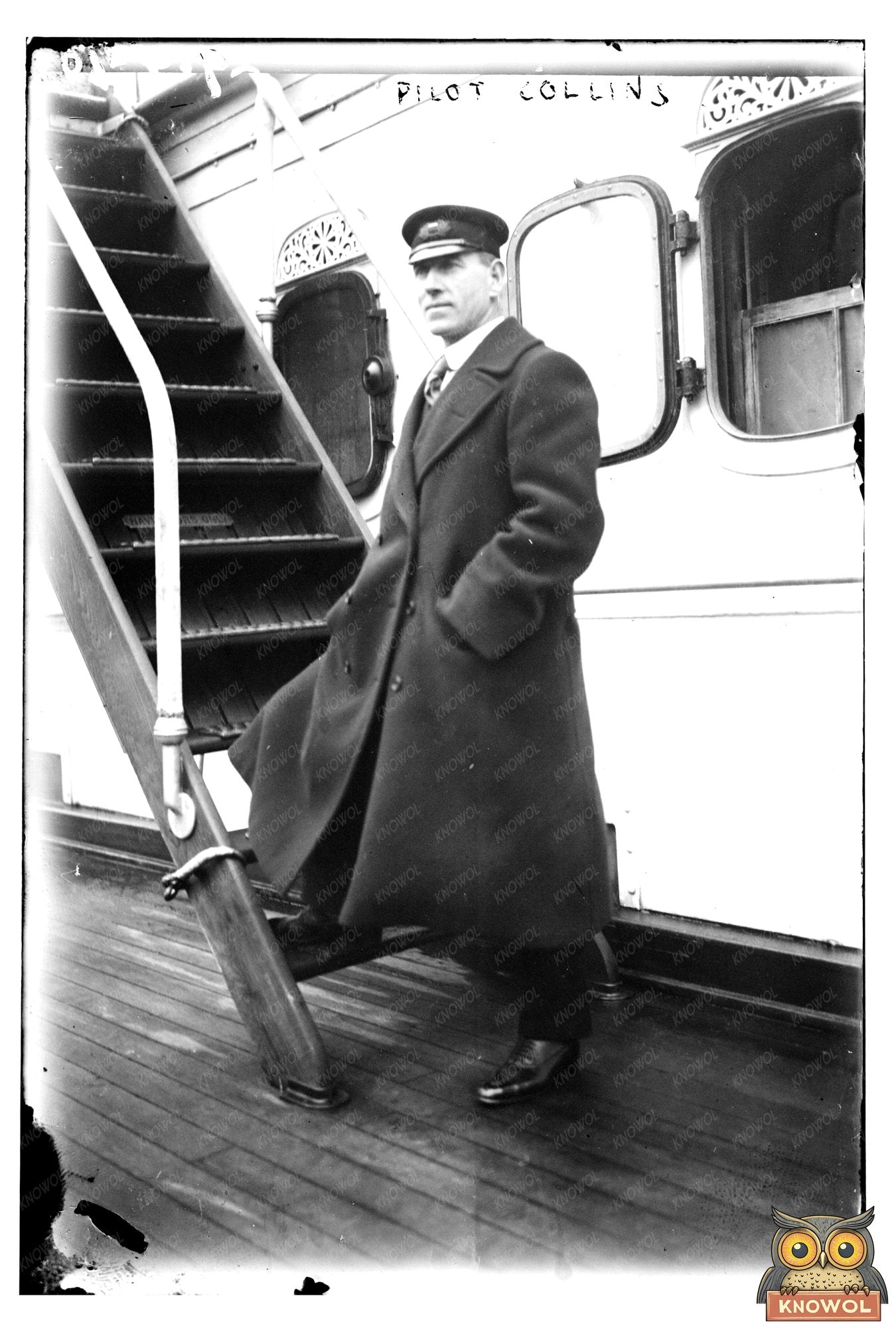 Vintage Aviation Pioneer Portrait from 1910s Era