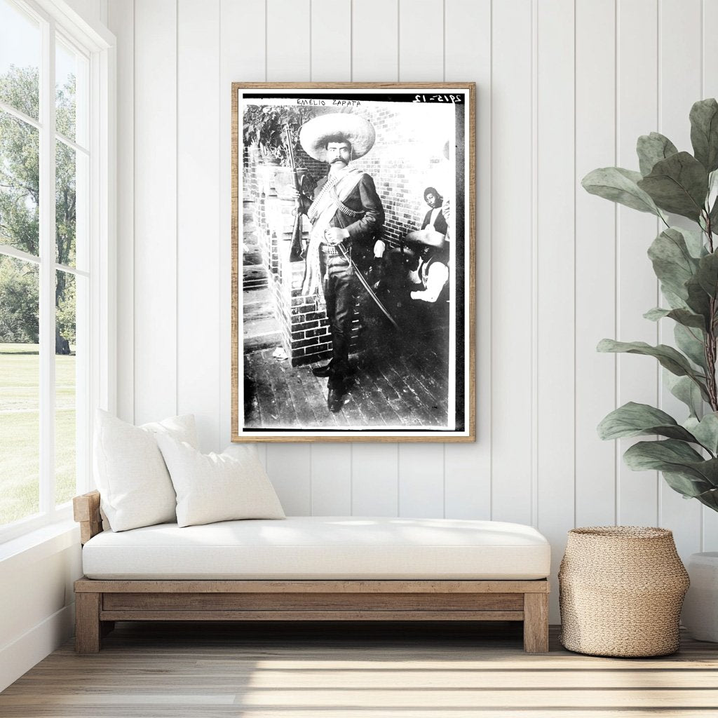 1911 Glass Negative of Revolutionary Leader Zapata