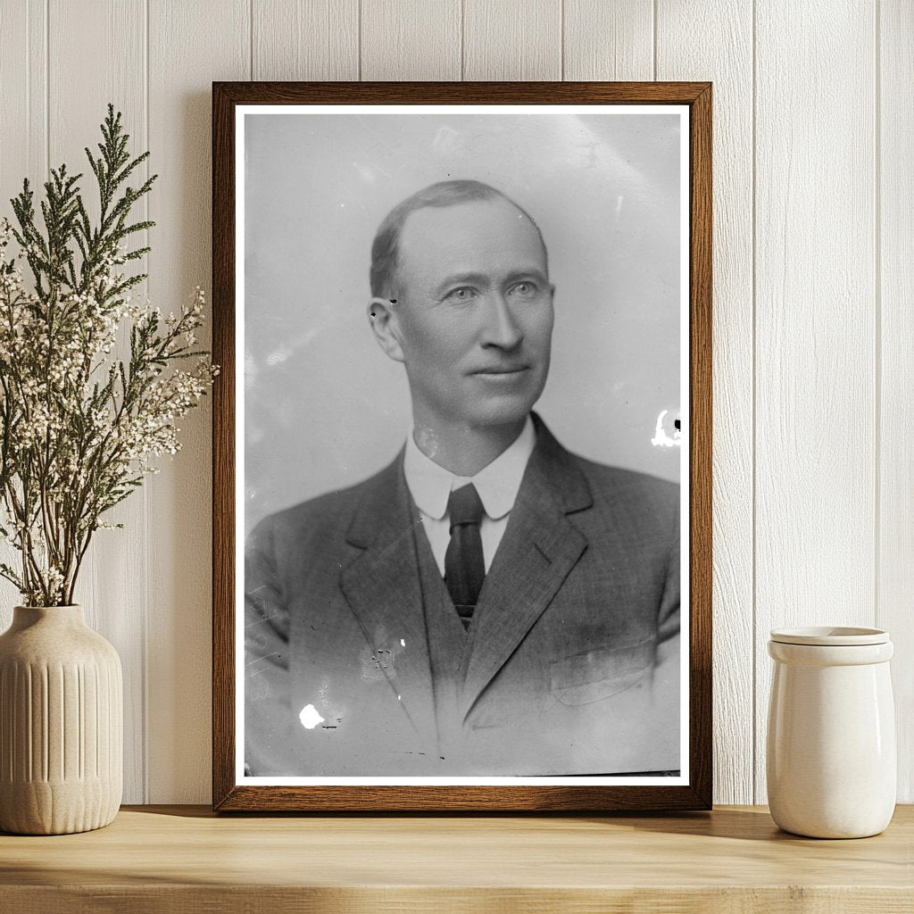 Vintage Portrait of Early 20th Century Political Figure