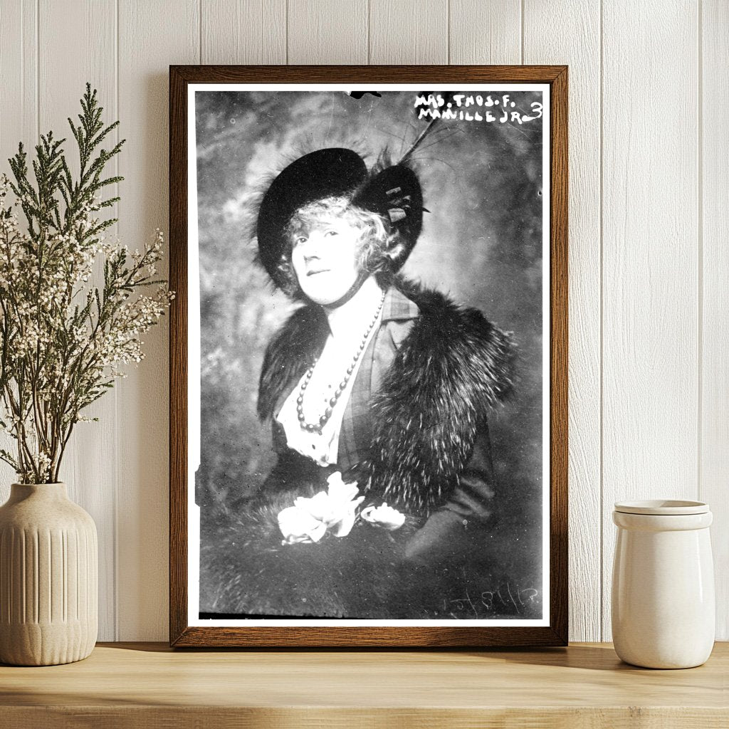 Elegant Early 20th Century Society Lady Portrait