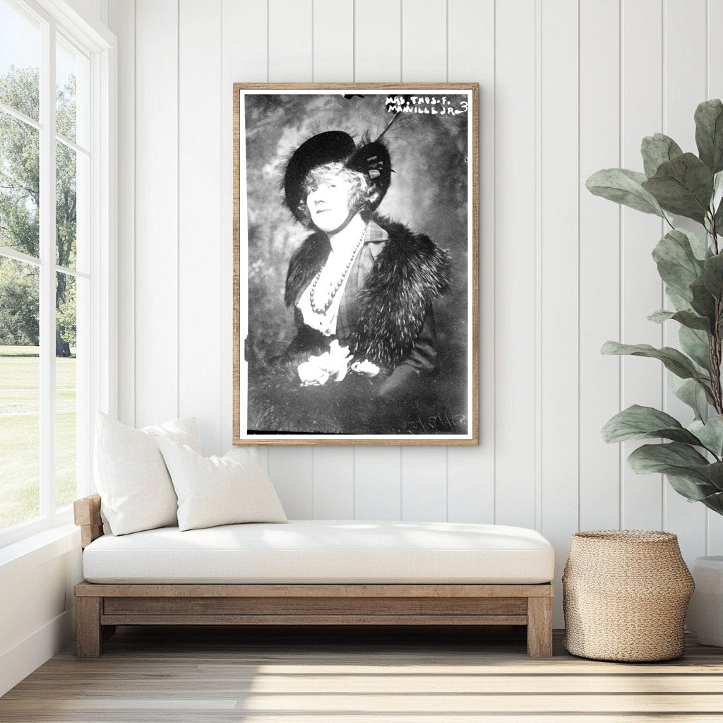 Elegant Early 20th Century Society Lady Portrait