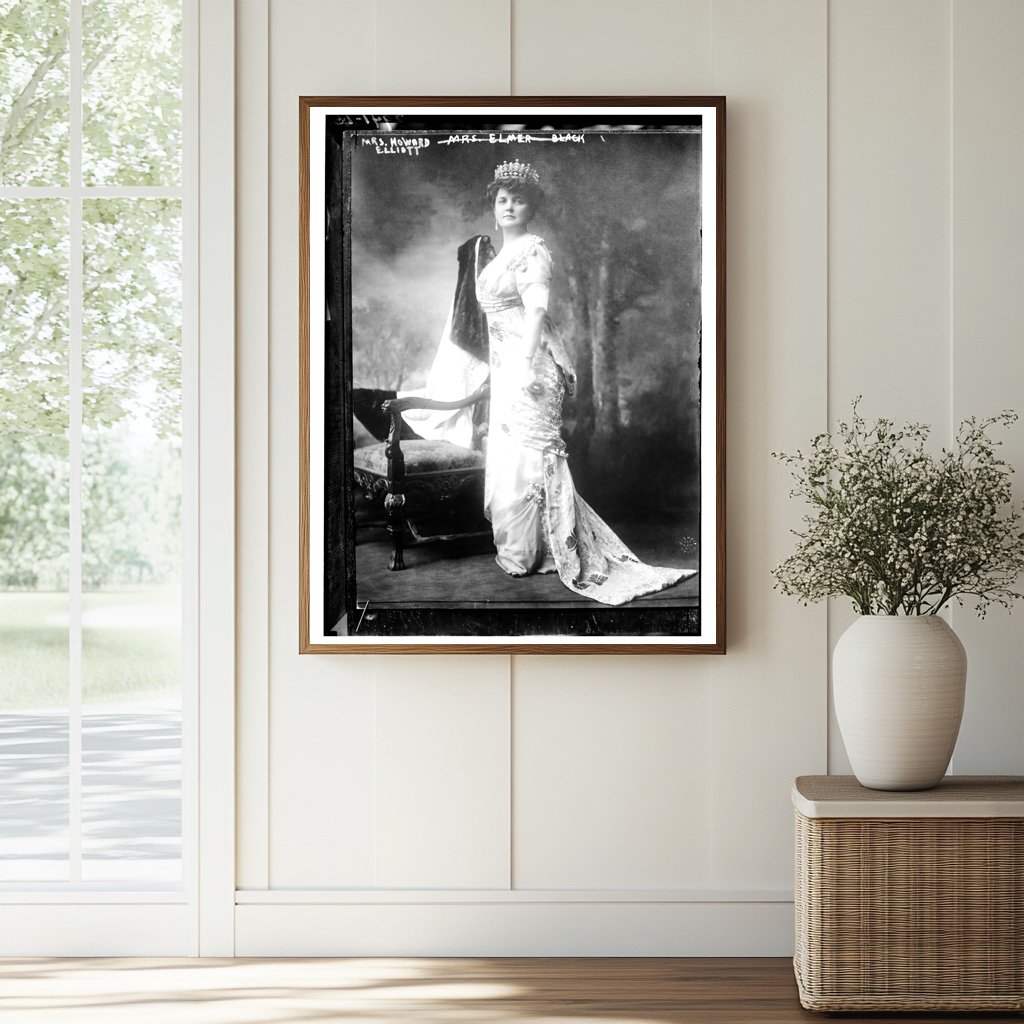 Elegant Portrait of Mrs. Howard Elliott, Circa 1910