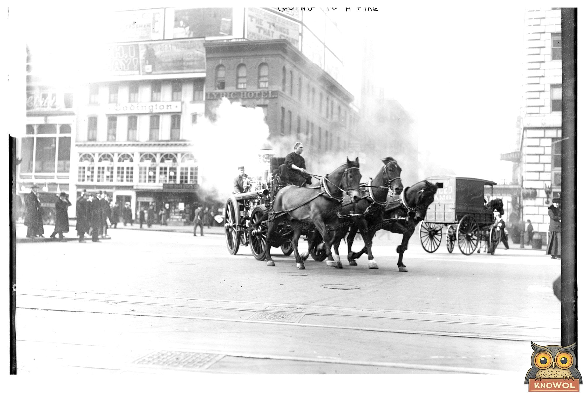 “Crowd Rushes to Urban Blaze, Circa 1910”