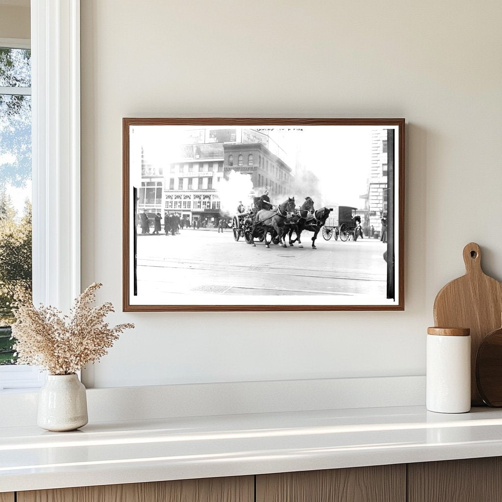 “Crowd Rushes to Urban Blaze, Circa 1910”