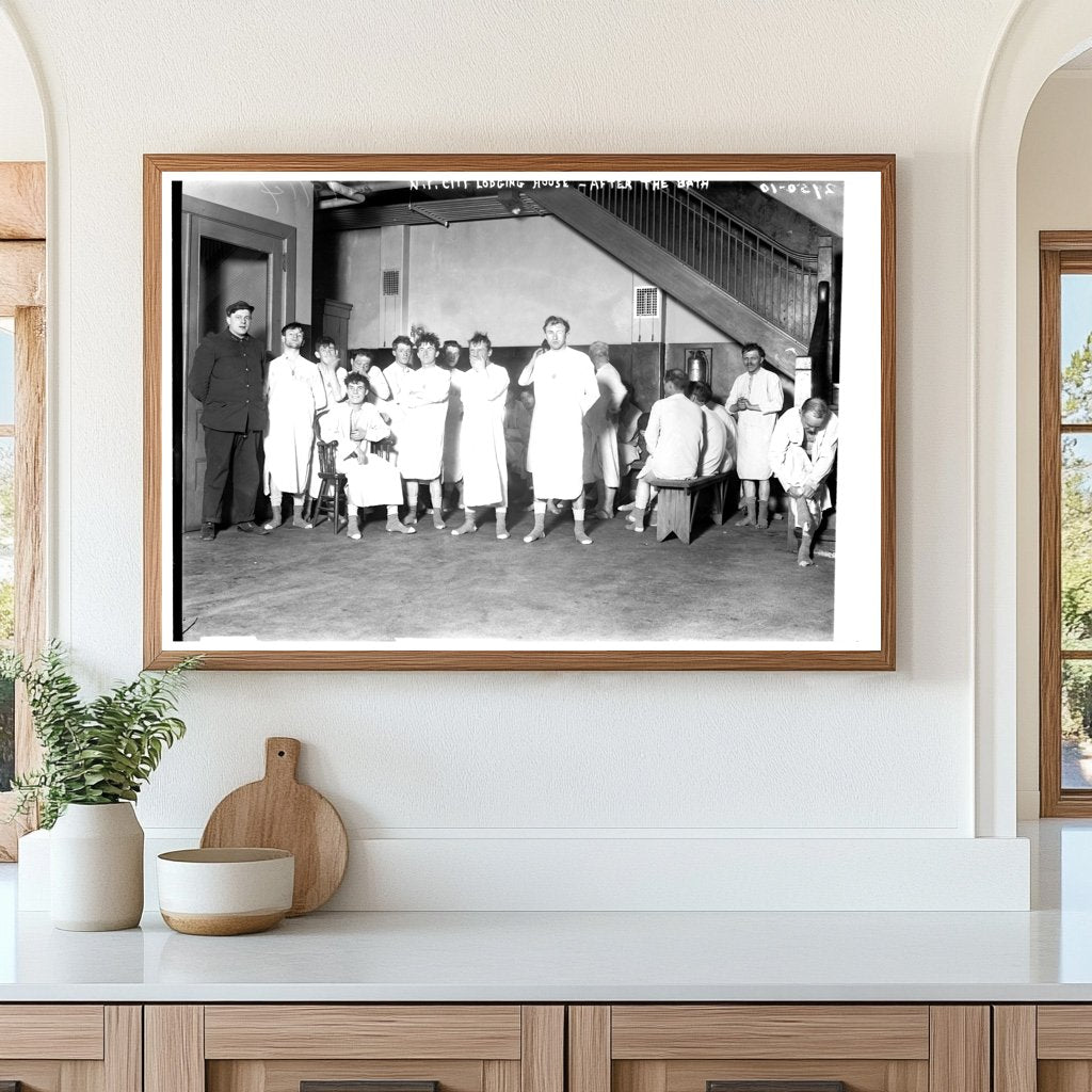 Post-Bath Moments in a 1914 NYC Lodging House