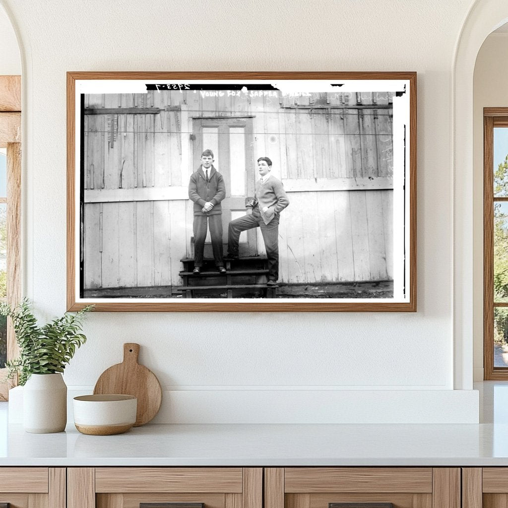 1914 Military Portrait: Young Fox, Sapper in Action