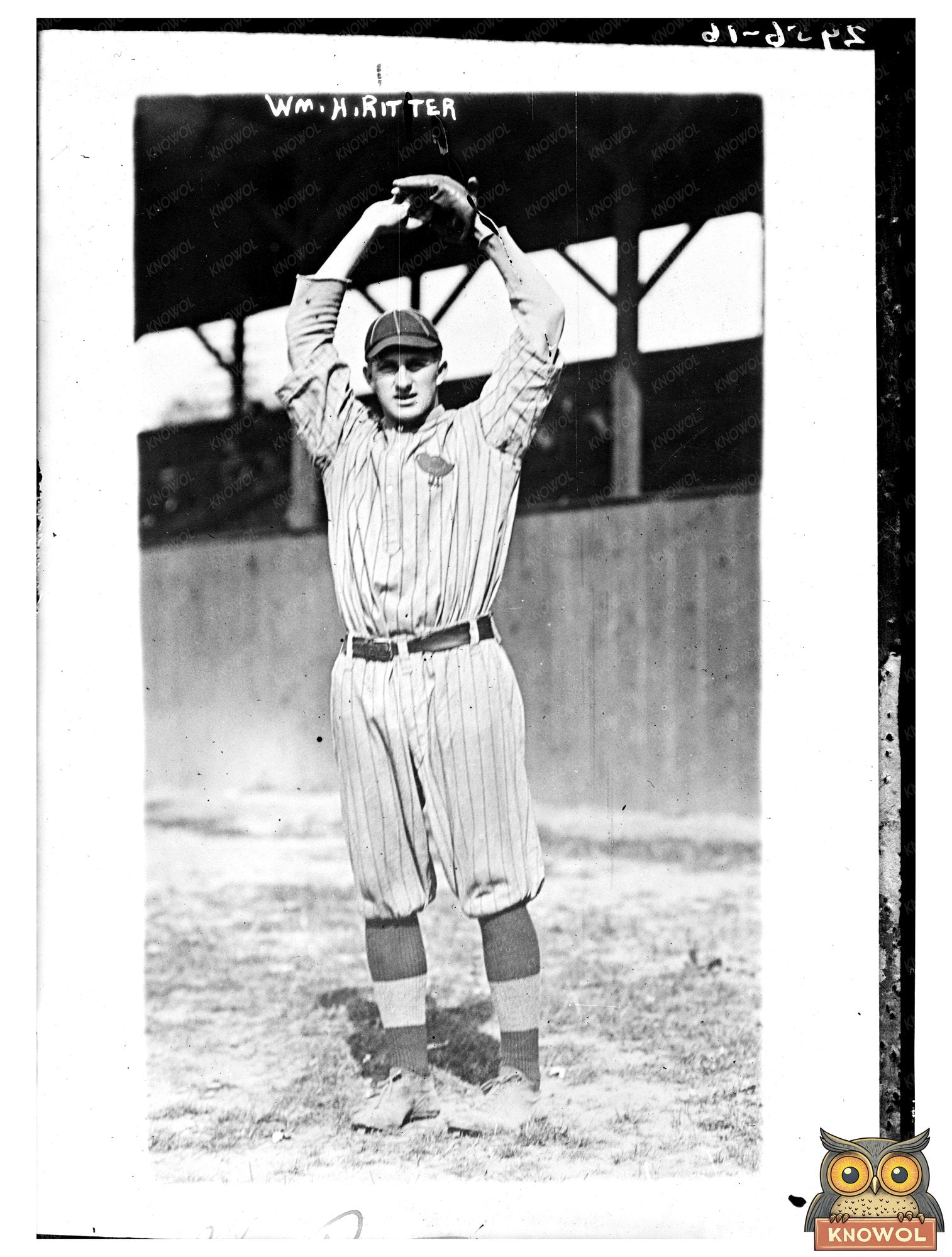 1914 Baseball History: Pitcher Hank Ritter in Action