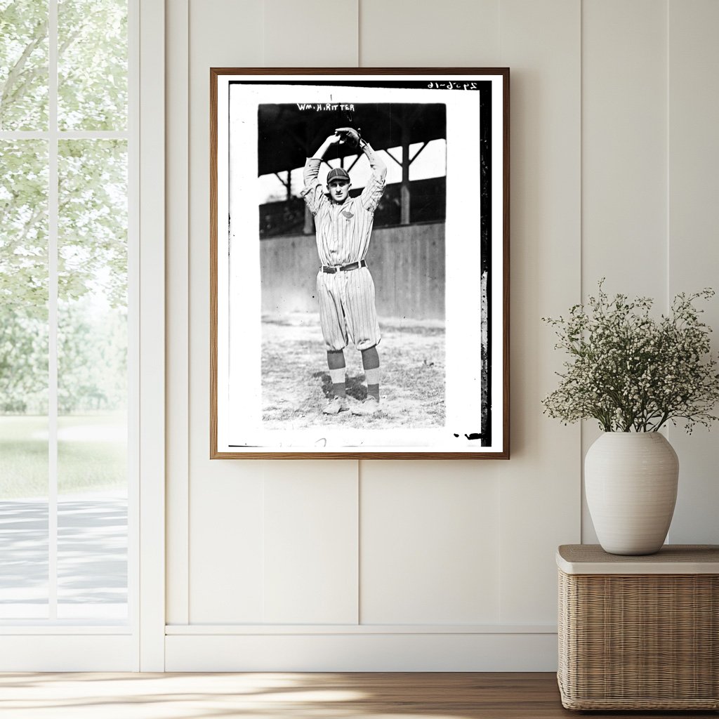 1914 Baseball History: Pitcher Hank Ritter in Action