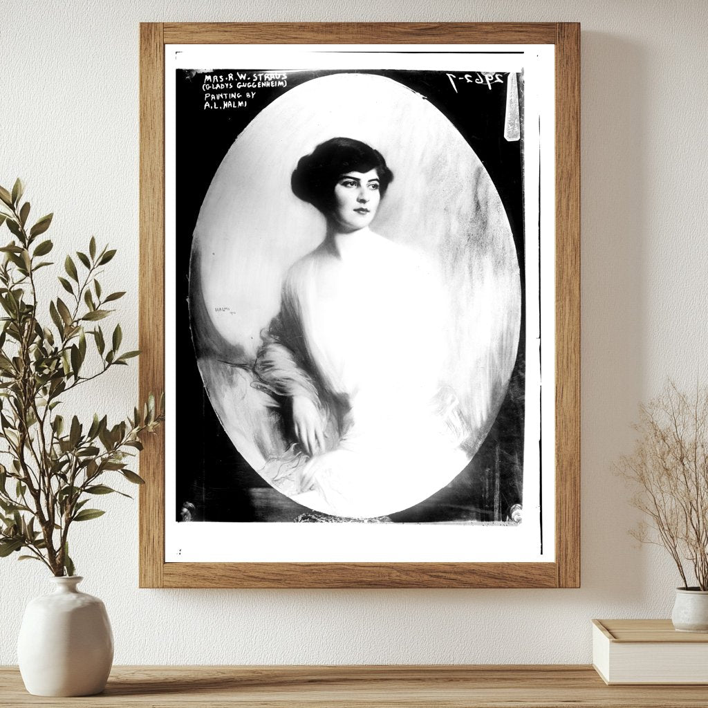 Elegant Portrait of Gladys Guggenheim, Circa 1910