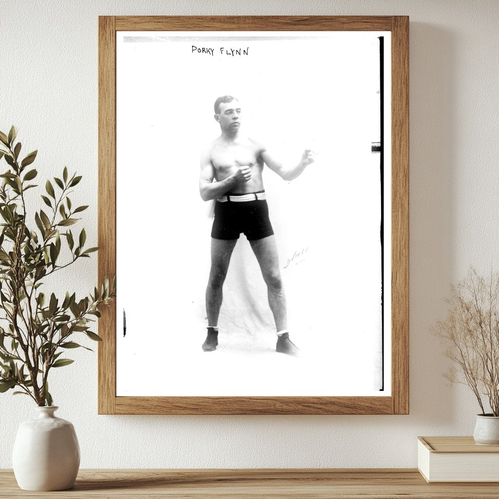 Vintage Portrait of a 1910s American Boxing Star