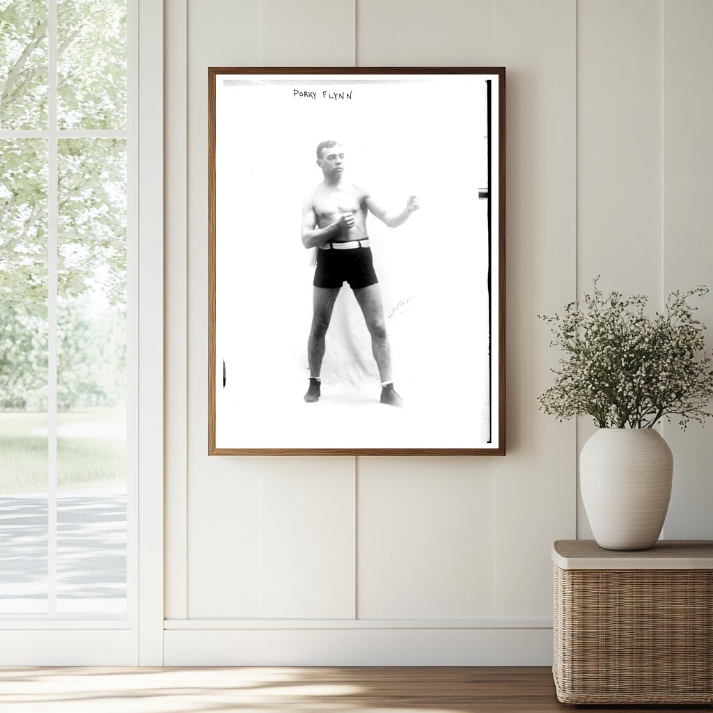 Vintage Portrait of a 1910s American Boxing Star