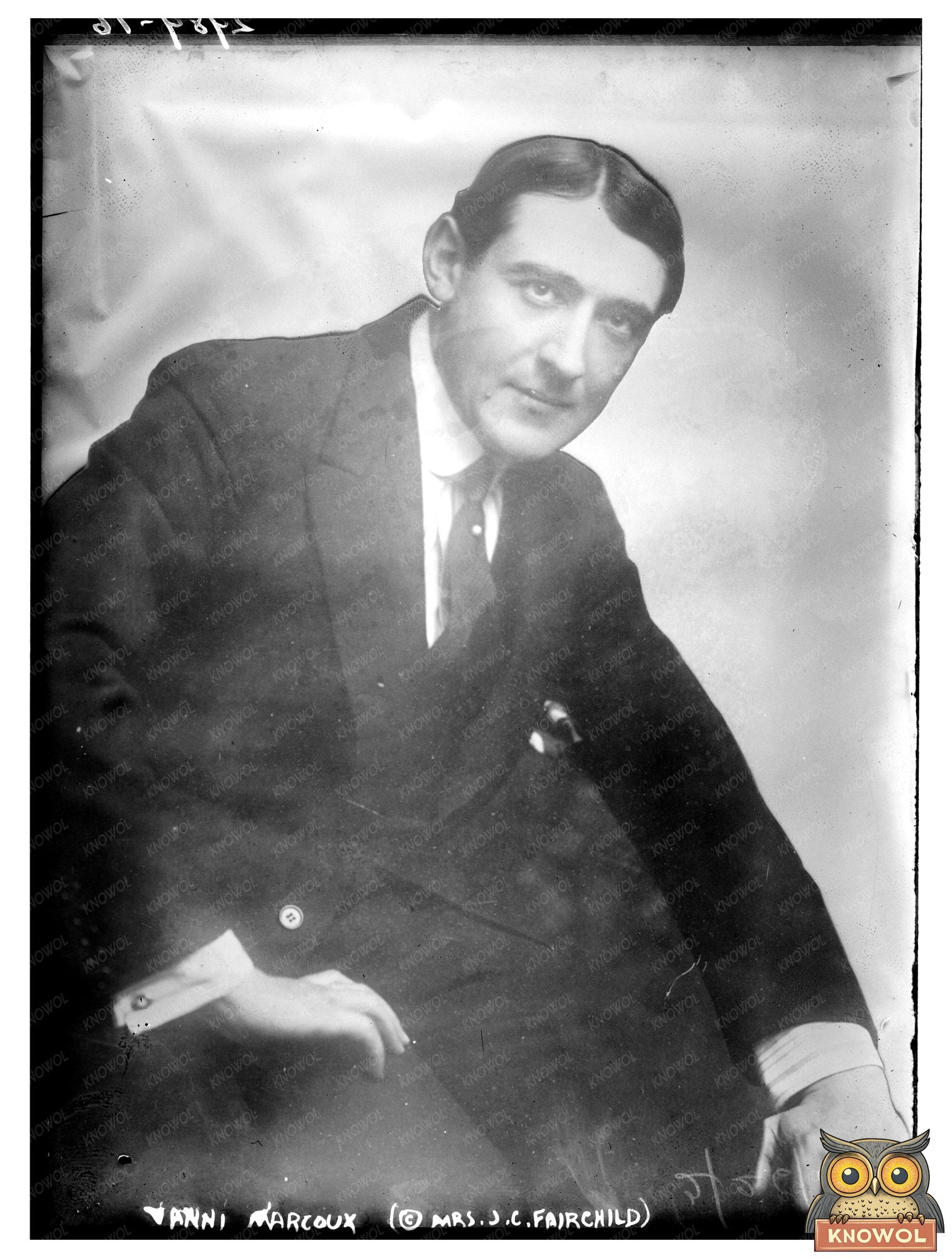 Elegant Baritone Star Vanni Marcoux, 1914