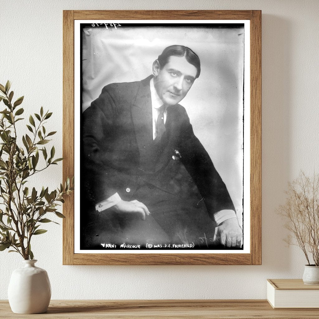 Elegant Baritone Star Vanni Marcoux, 1914