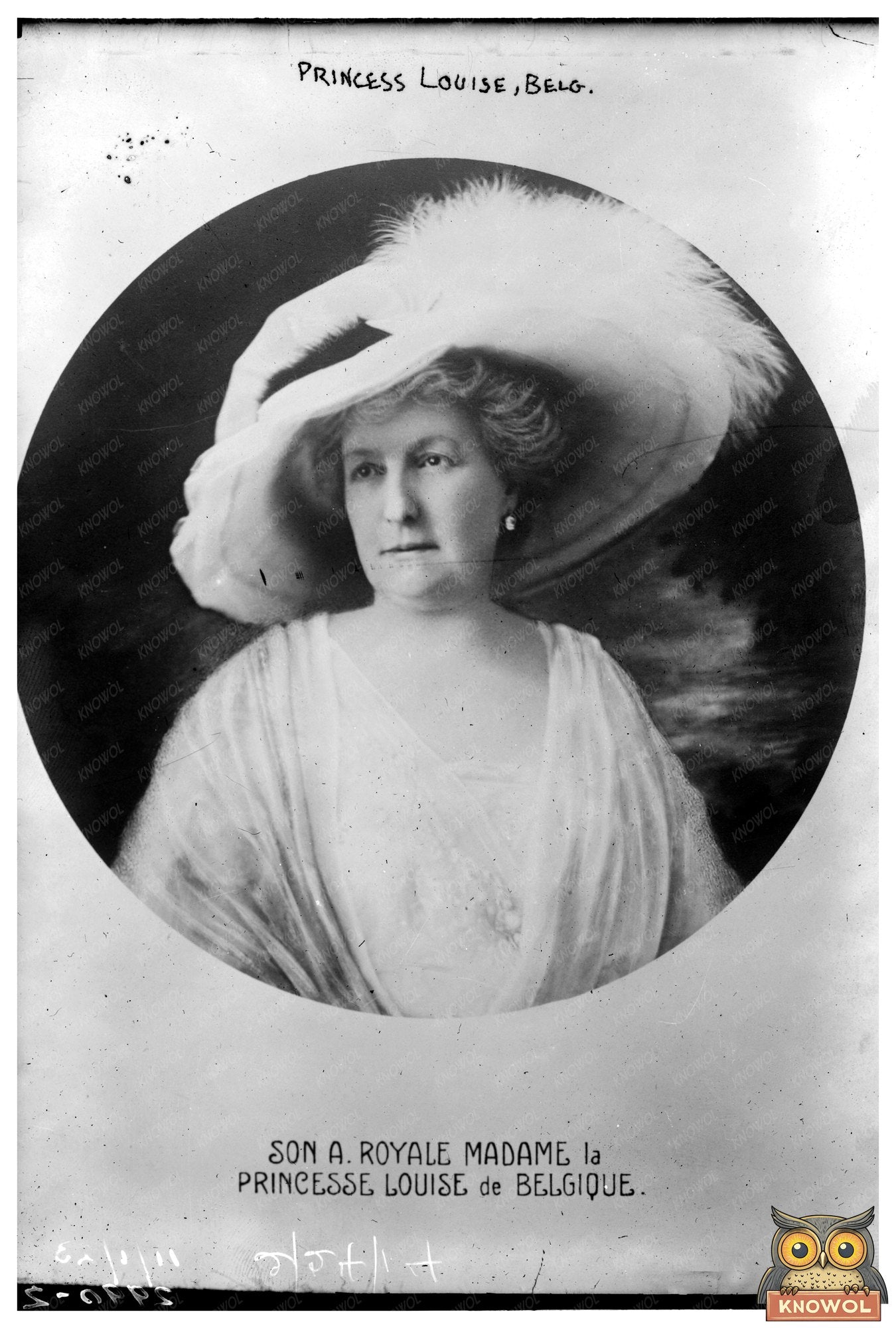Elegant Portrait of Princess Louise of Belgium, 1910s