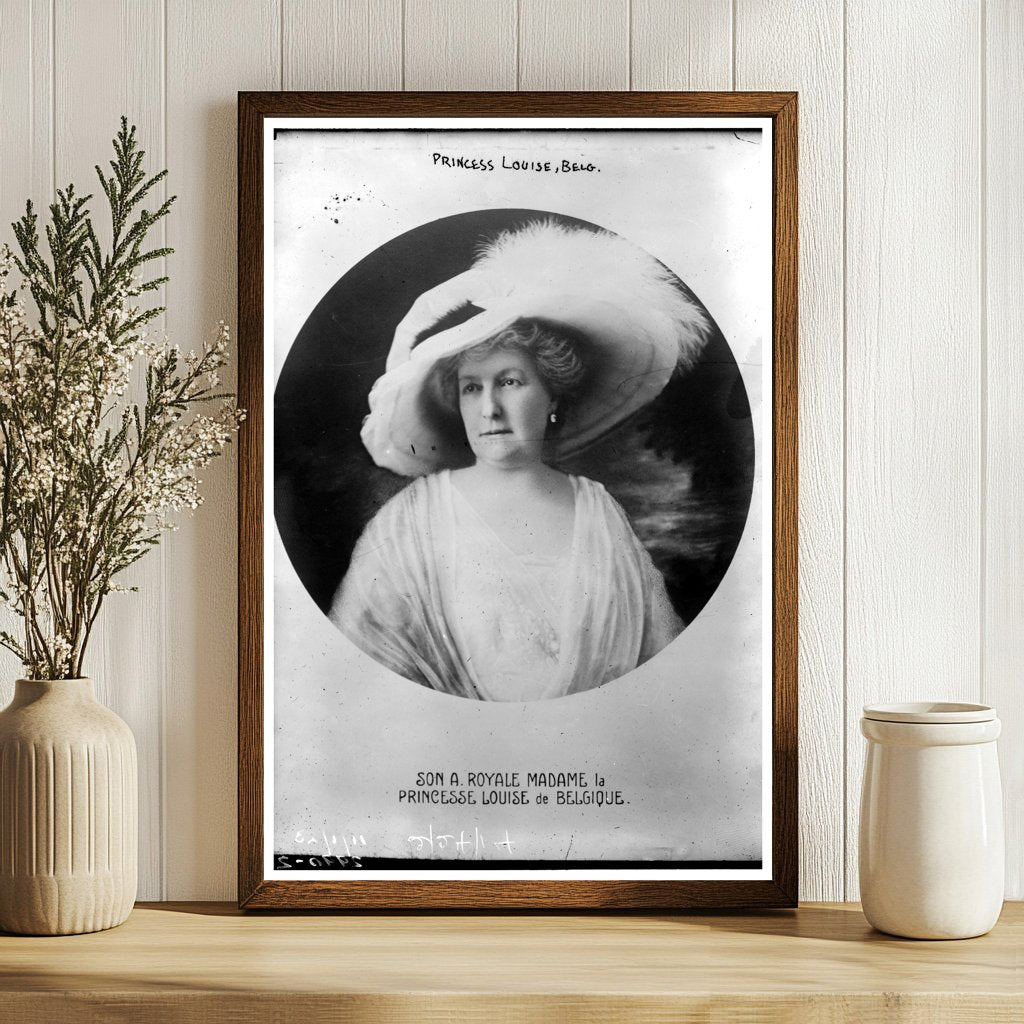 Elegant Portrait of Princess Louise of Belgium, 1910s