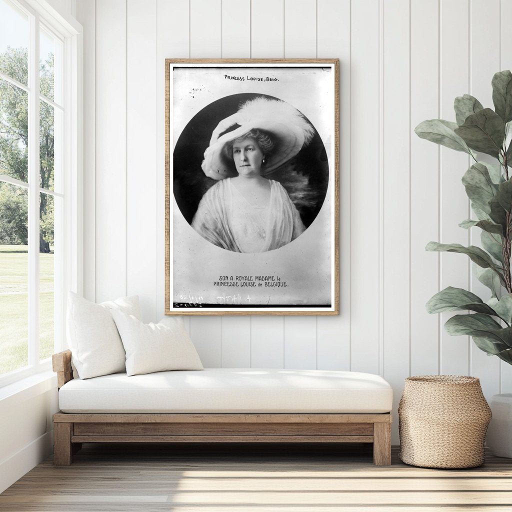 Elegant Portrait of Princess Louise of Belgium, 1910s