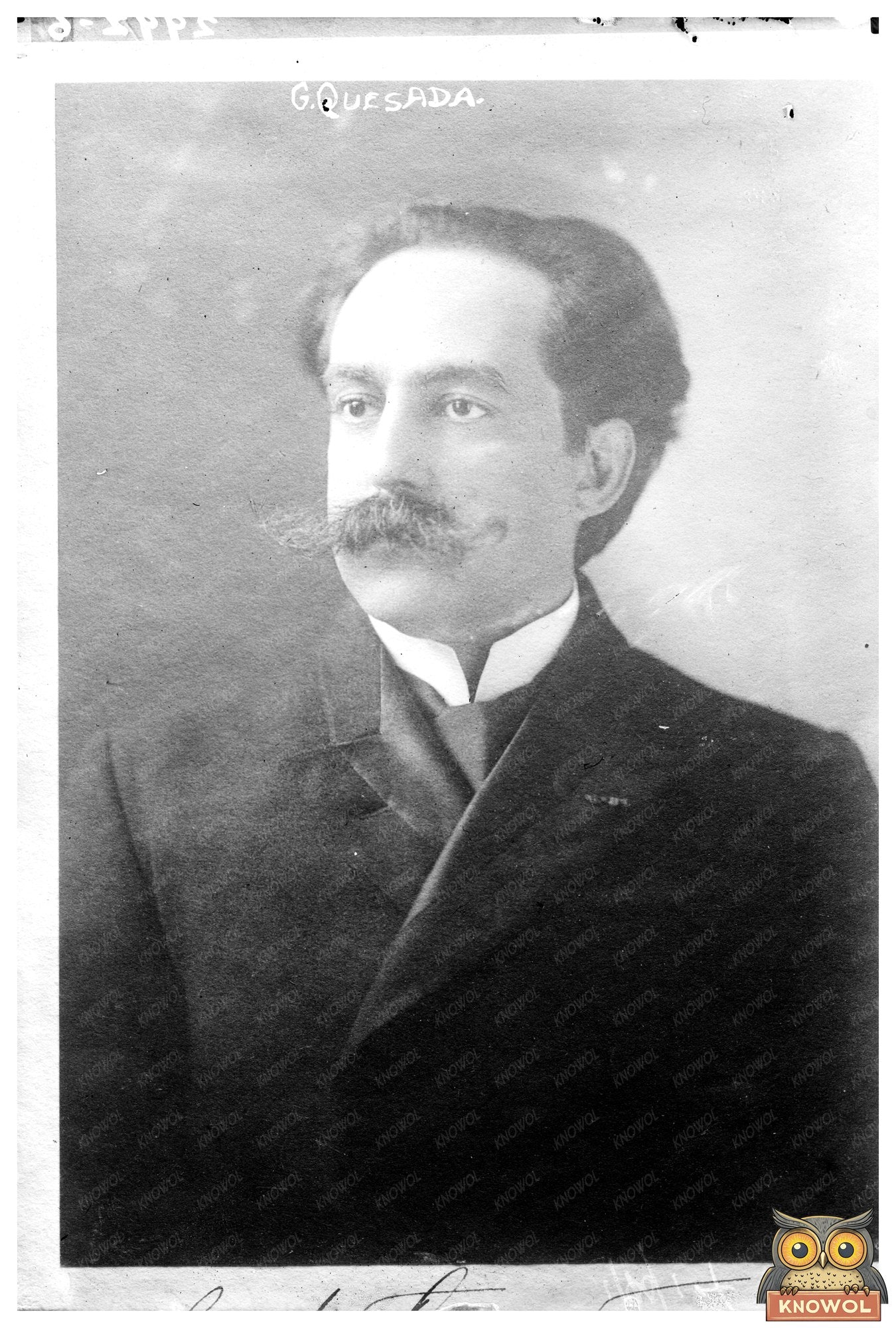 Historical Portrait of Military Leader G. Quesada, 1914