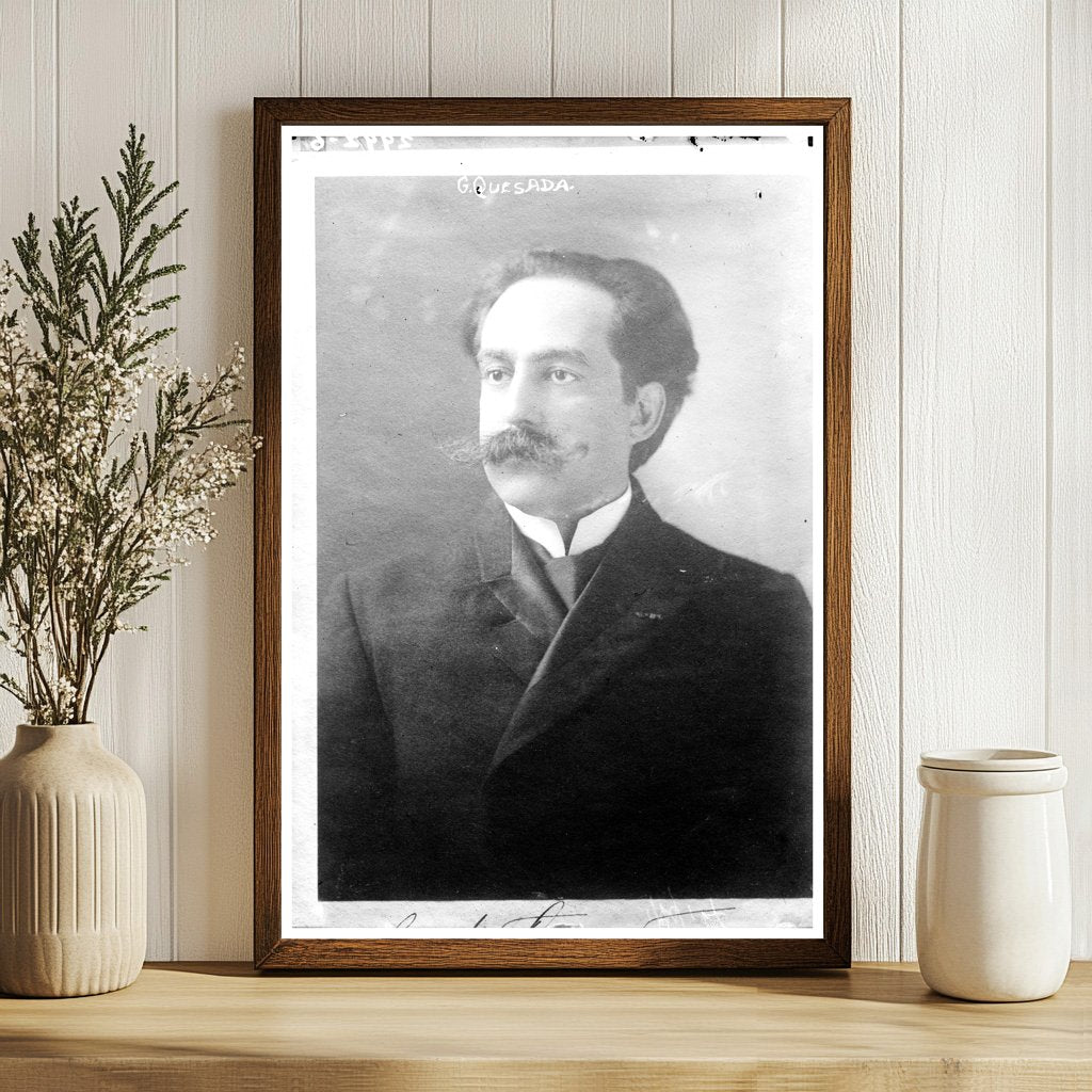 Historical Portrait of Military Leader G. Quesada, 1914