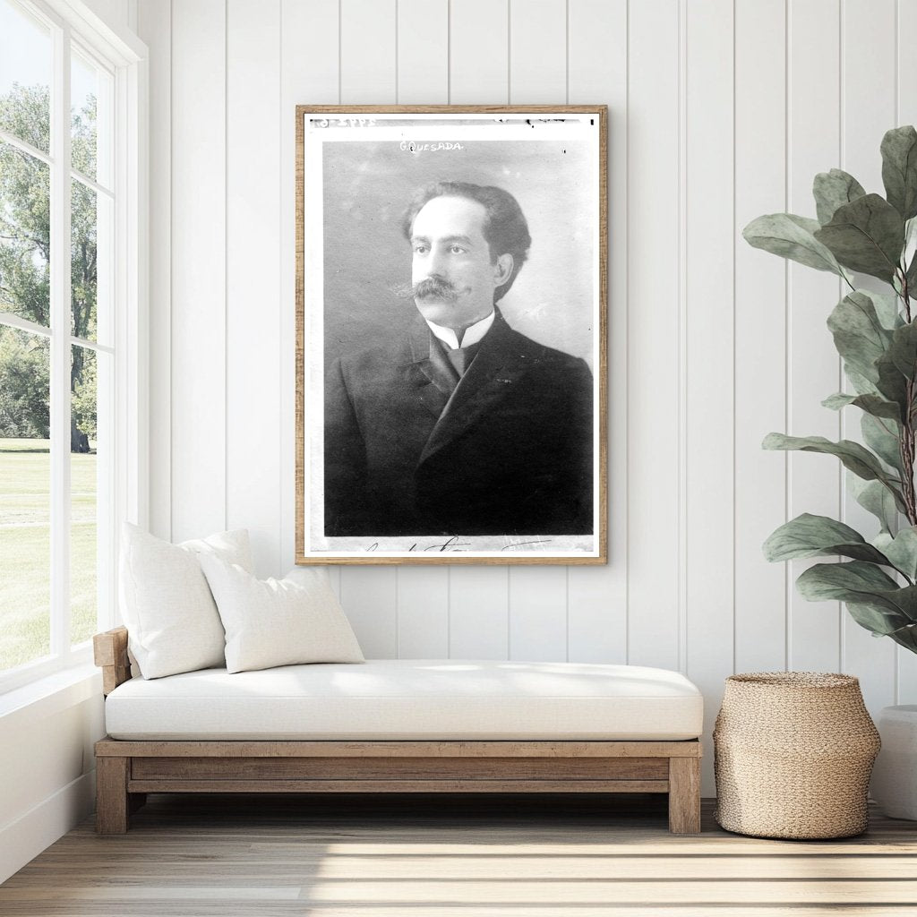 Historical Portrait of Military Leader G. Quesada, 1914