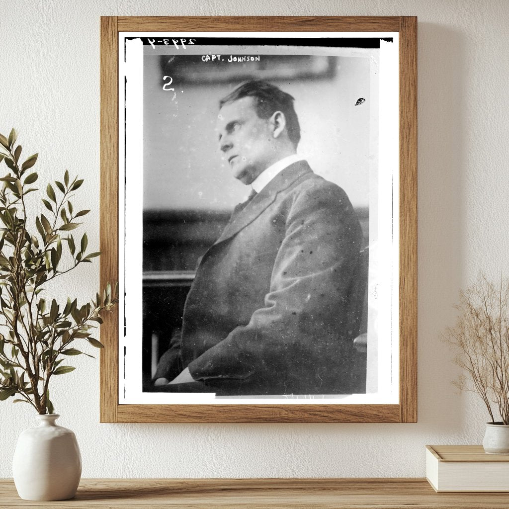 1914 Military Portrait of Captain Johnson in Uniform