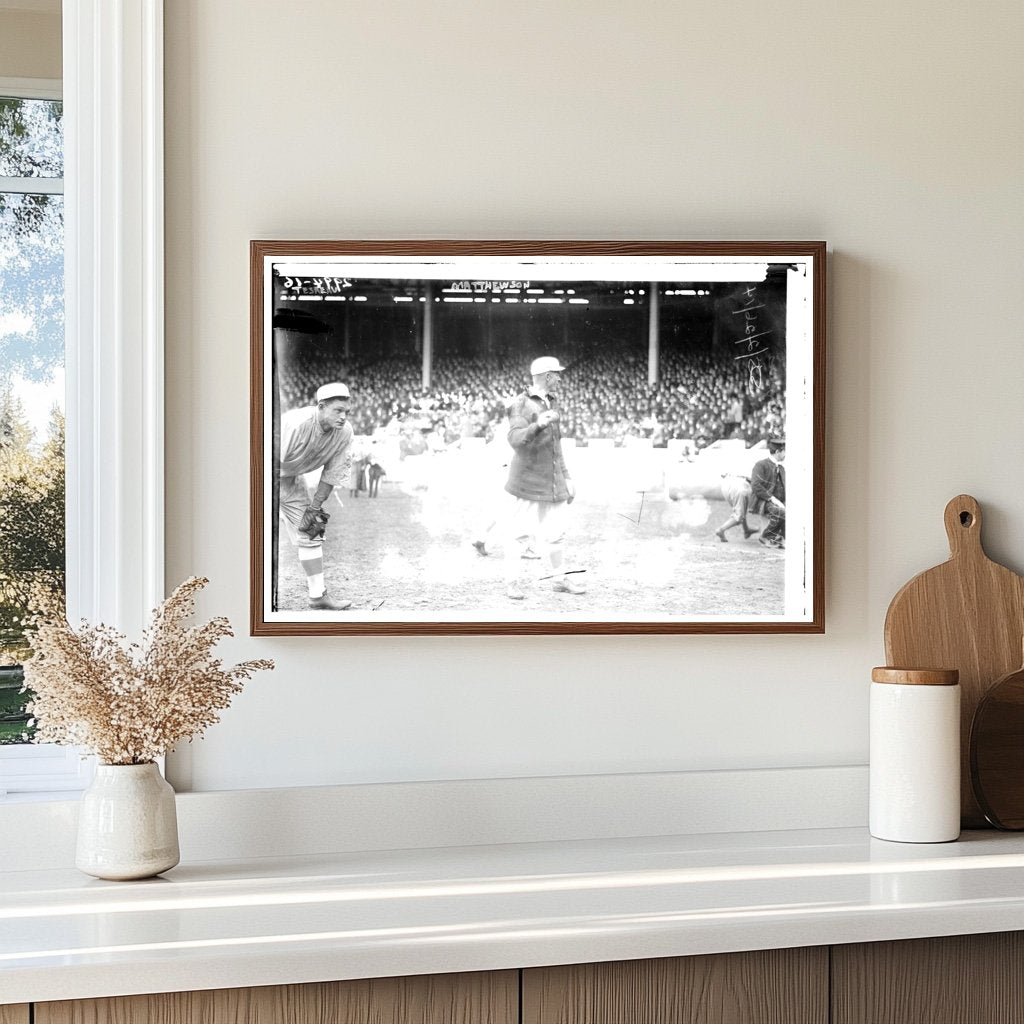 Iconic Baseball Legends: Tesreau & Mathewson, 1914