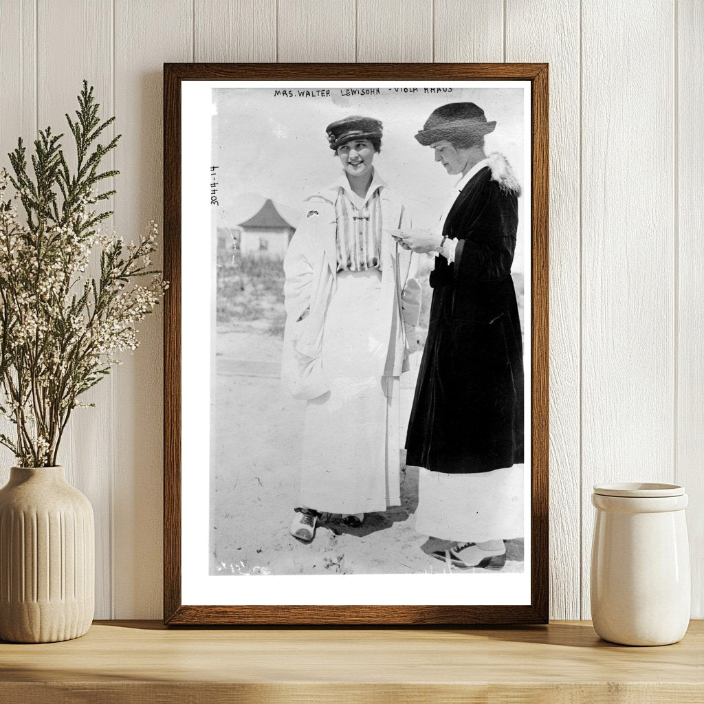 Elegant Society Portrait of Viola Kraus, 1910s